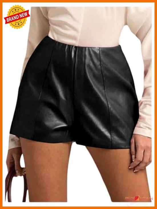 Other - PU Leather Low Rise Zip Up Going Out Shorts